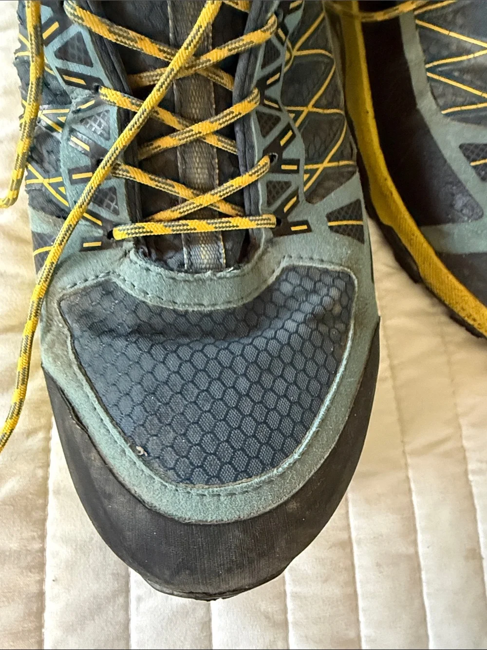 Asolo Blue and Yellow Men's Hiking Boots,